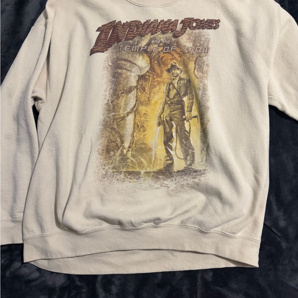 Vintage Disney Indiana Jones Cream Sweater